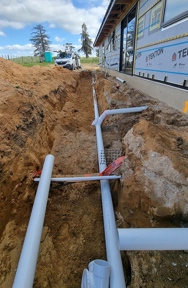 Backfilled trench